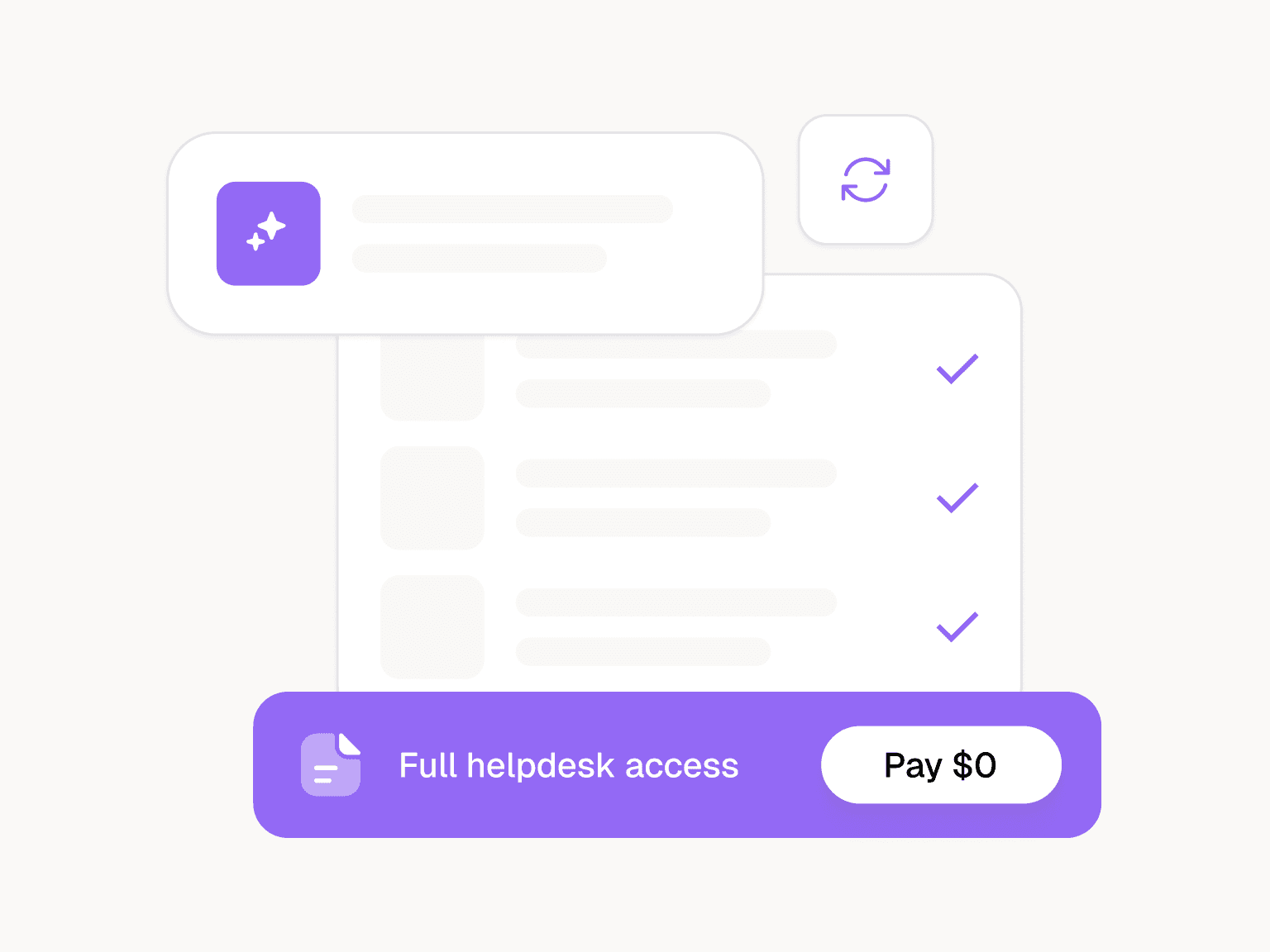 The support platform itself is free. Forever. screenshot