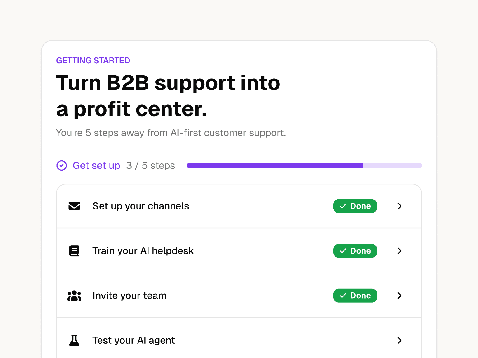Onboarding written for one kind of company. screenshot