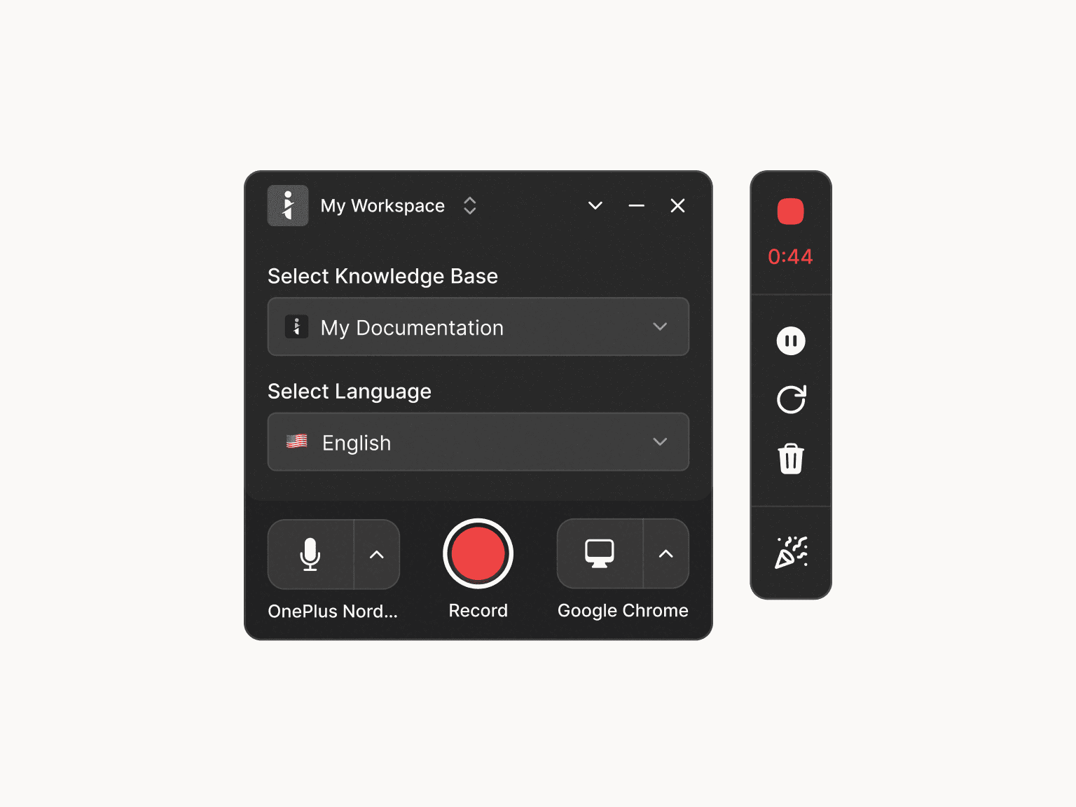 Record a walkthrough and Helply turns it into a guide screenshot